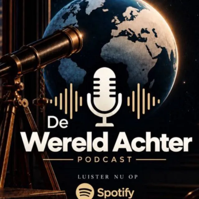 Officiële podcastcover van De wereld achter…